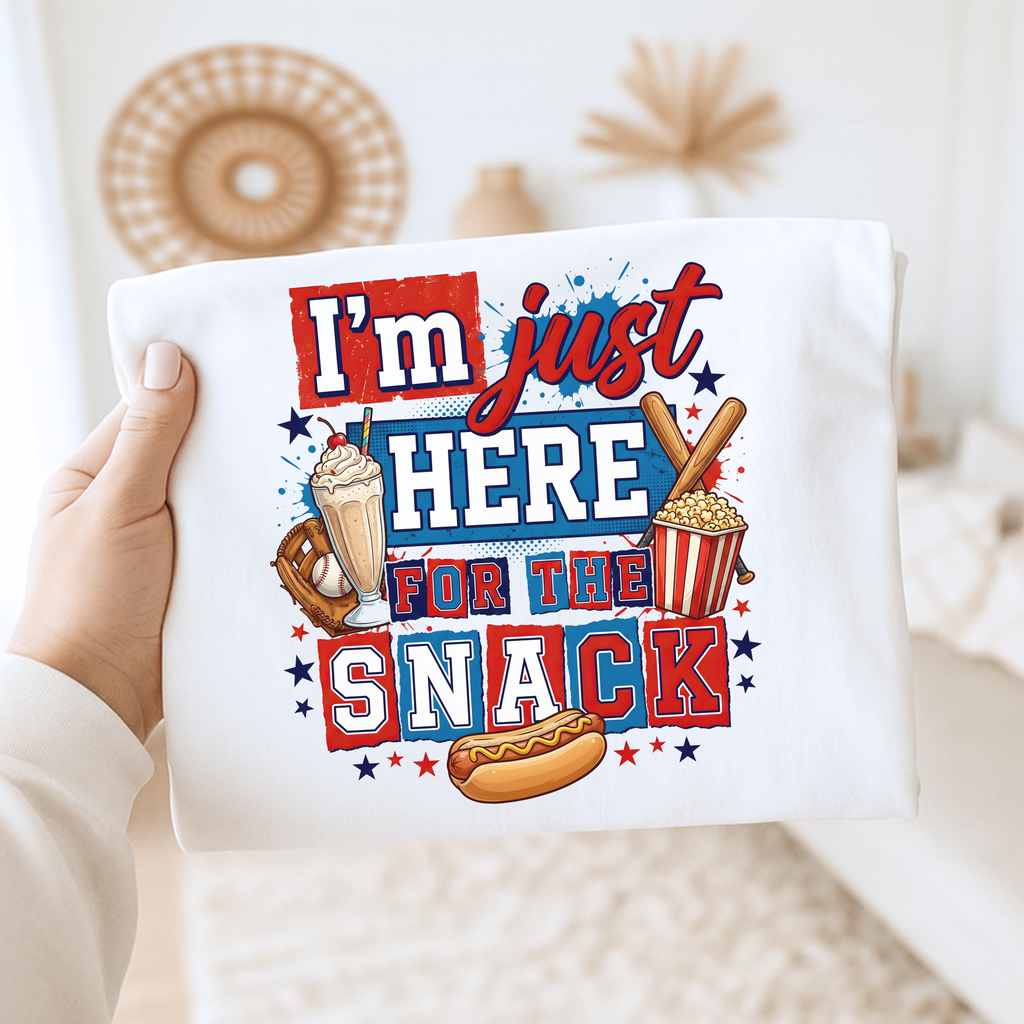 Baseball Just Here For The Snack | Kids Graphic Tshirt