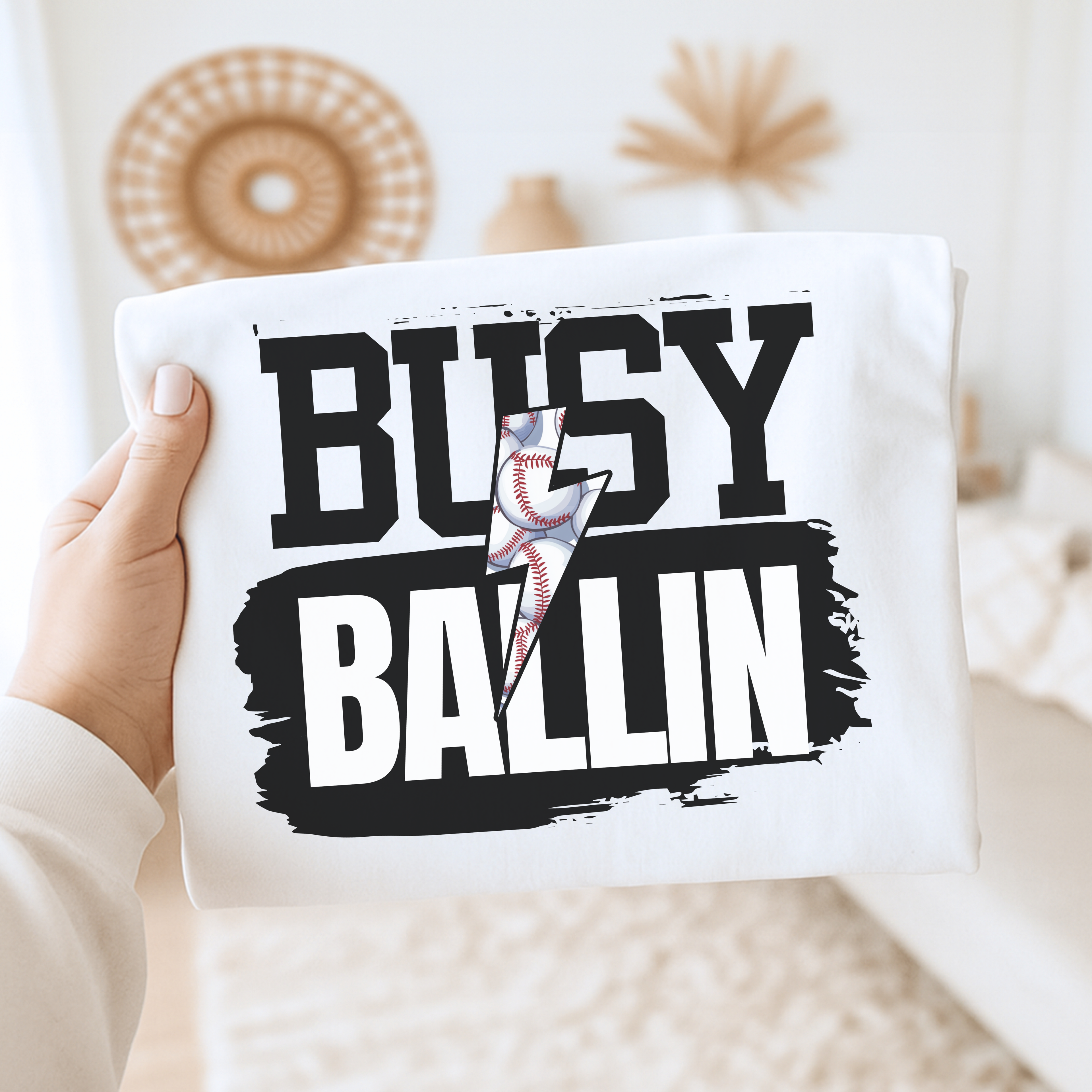 Baseball Busy Ballin | Kids Graphic Tshirt