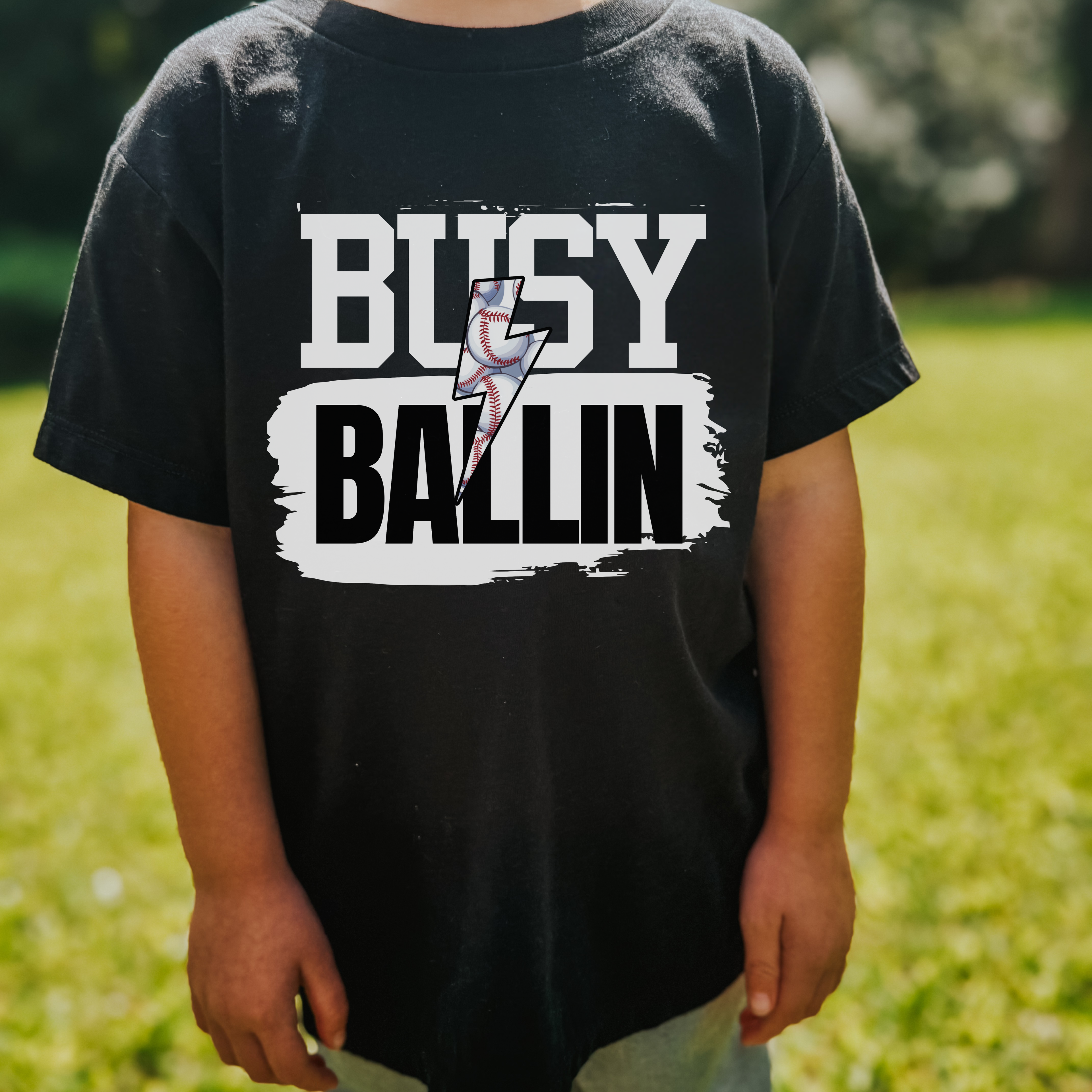 Baseball Busy Ballin | Kids Graphic Tshirt