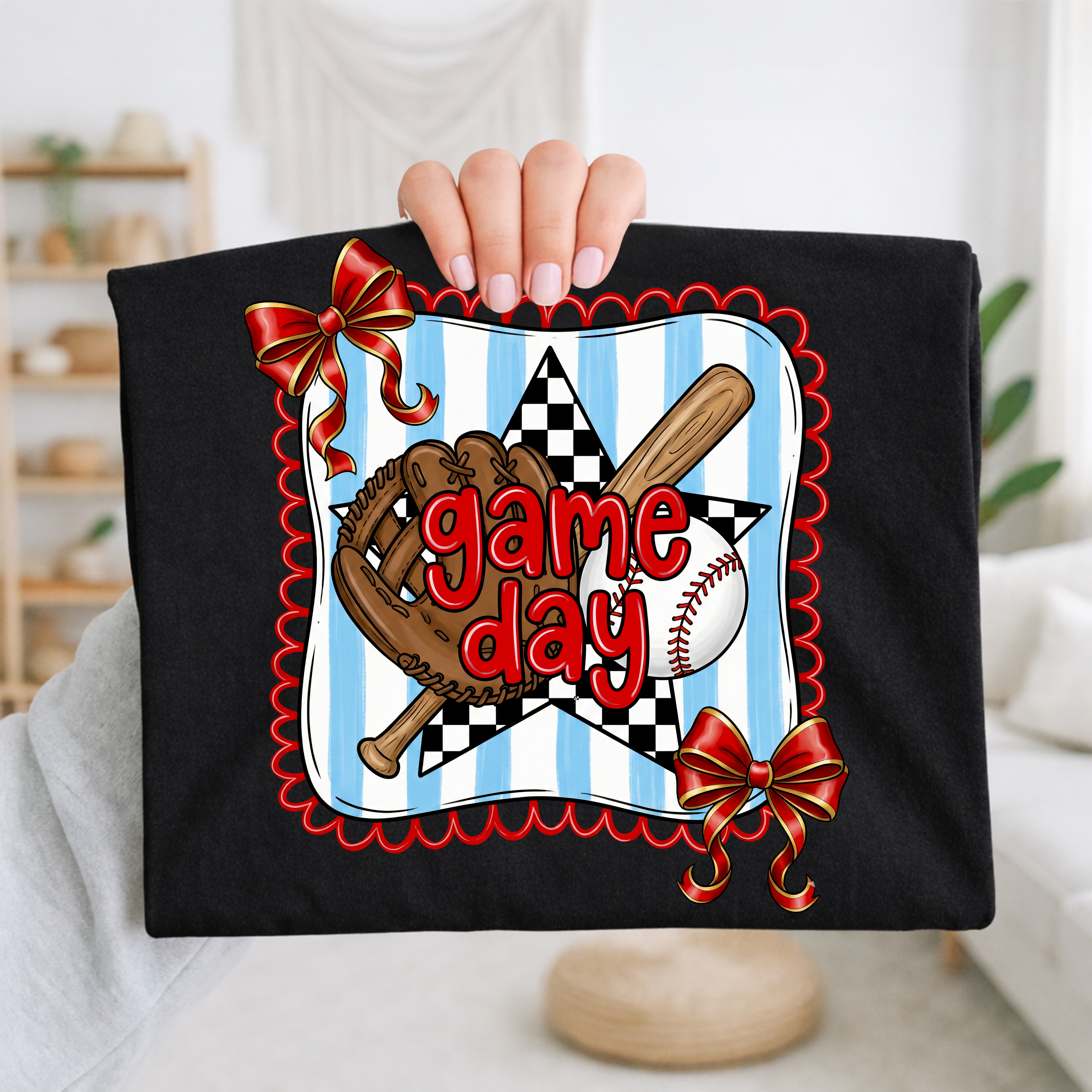 Baseball Game Day Coquette | Adult Comfort Colors Graphic Tshirt