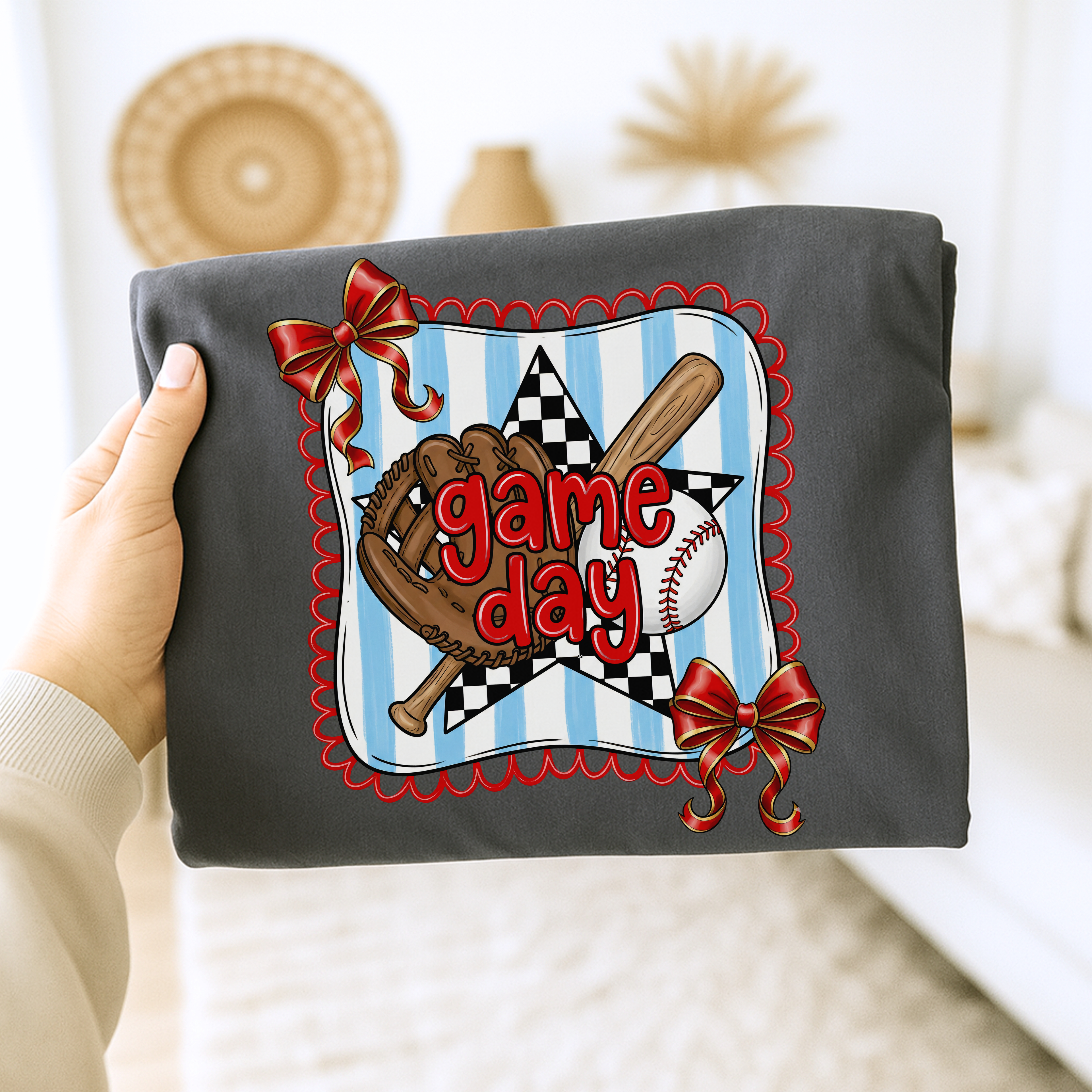 Baseball Game Day Coquette | Adult Comfort Colors Graphic Tshirt