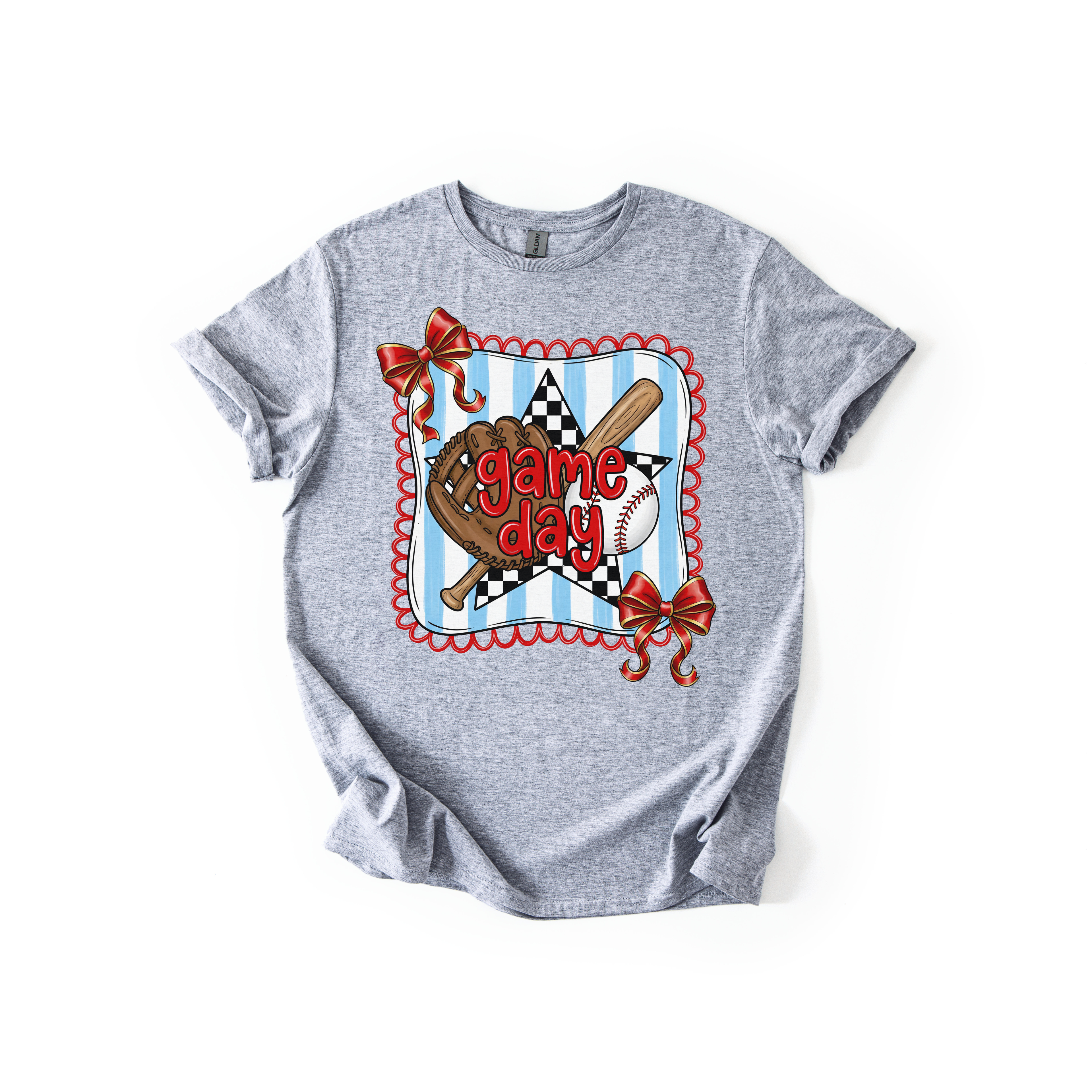 Baseball Game Day Coquette | Adult Gildan Softstyle Graphic Tshirt