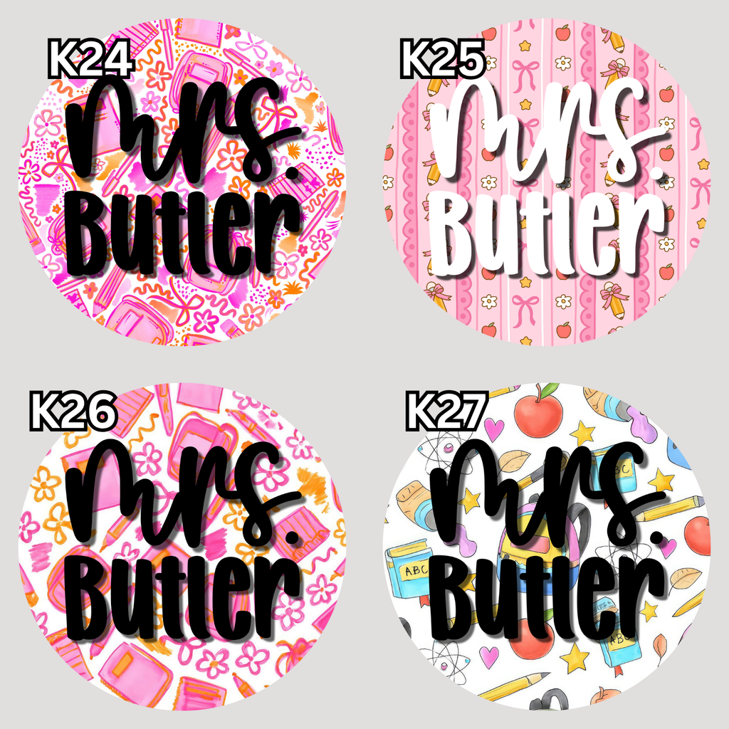 Custom 2.5" Round Keychain | Teacher Collection