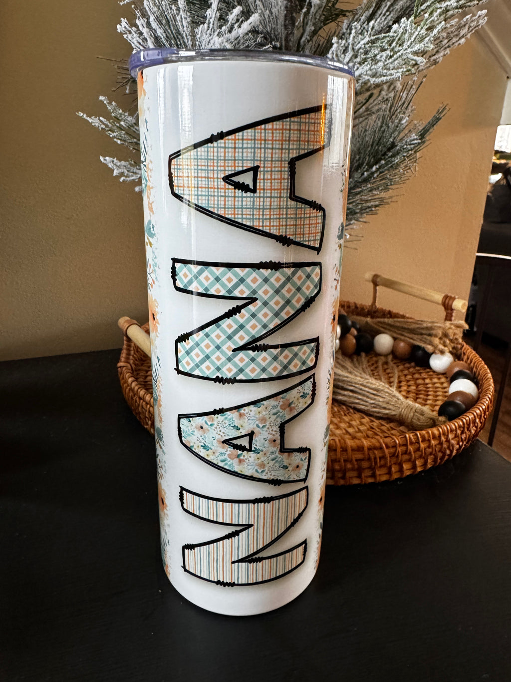Nana Floral | Custom 20oz Skinny Tumbler