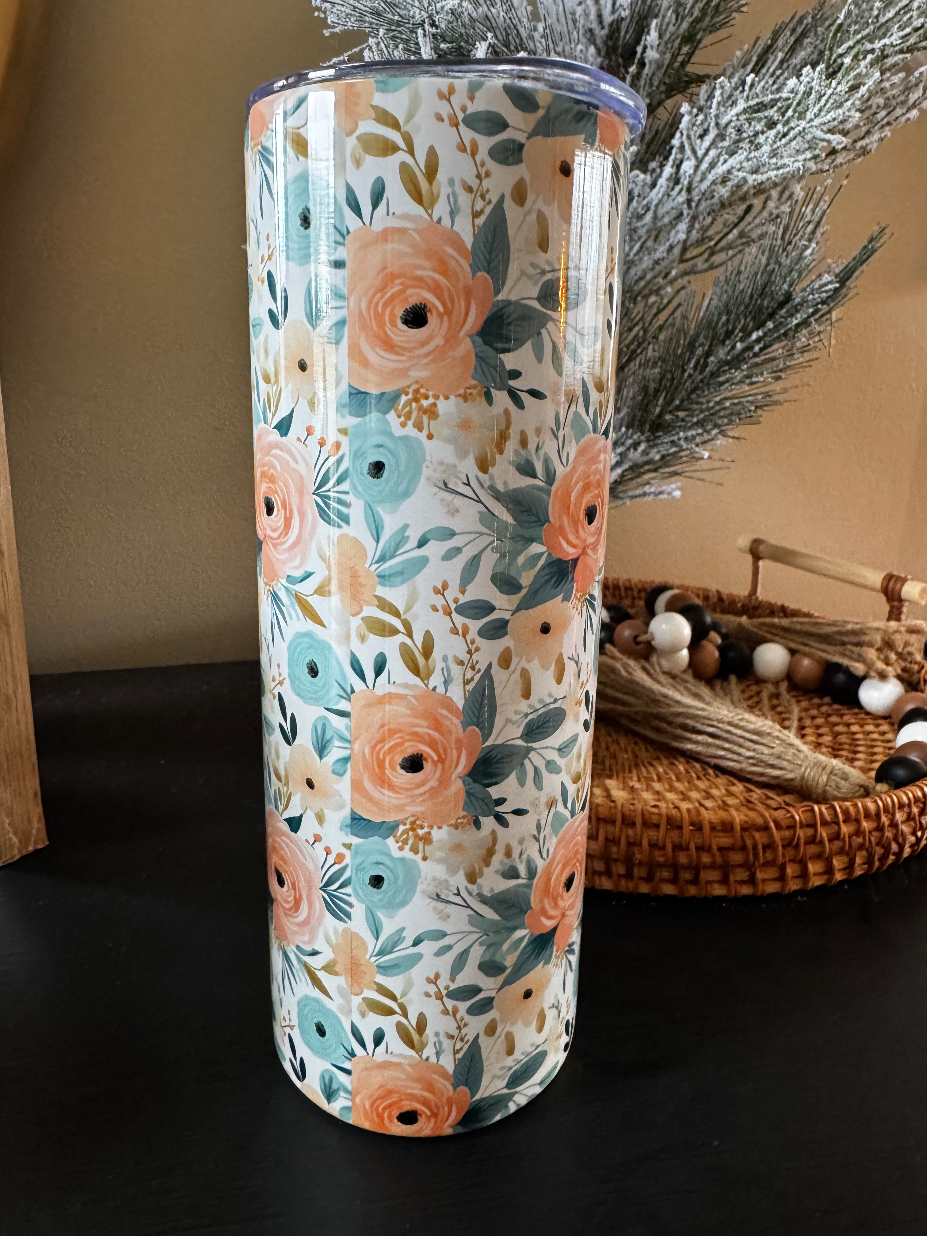 Nana Floral | Custom 20oz Skinny Tumbler