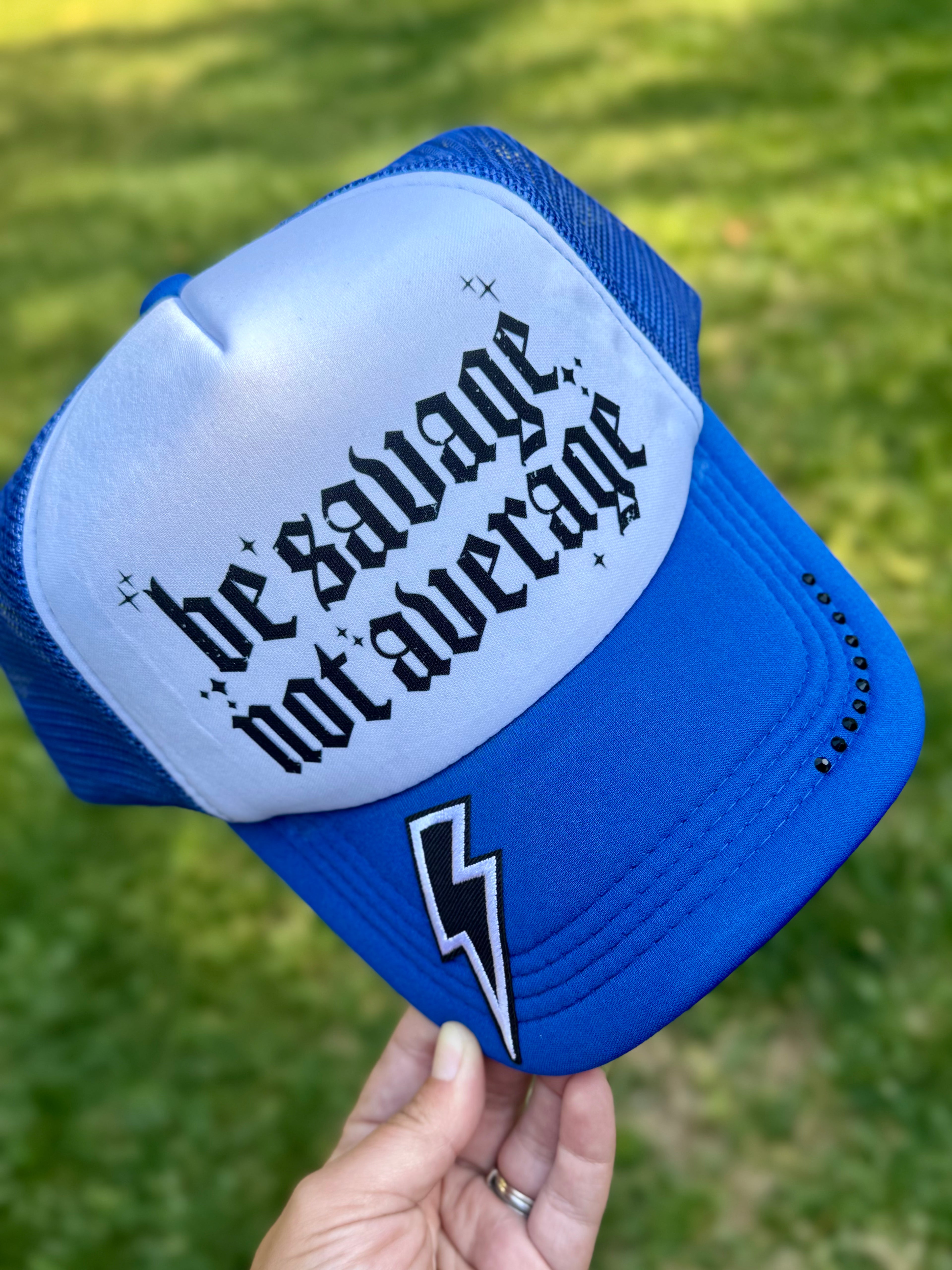 Be Savage Not Average | Adult Custom Foam Royal Trucker Hat