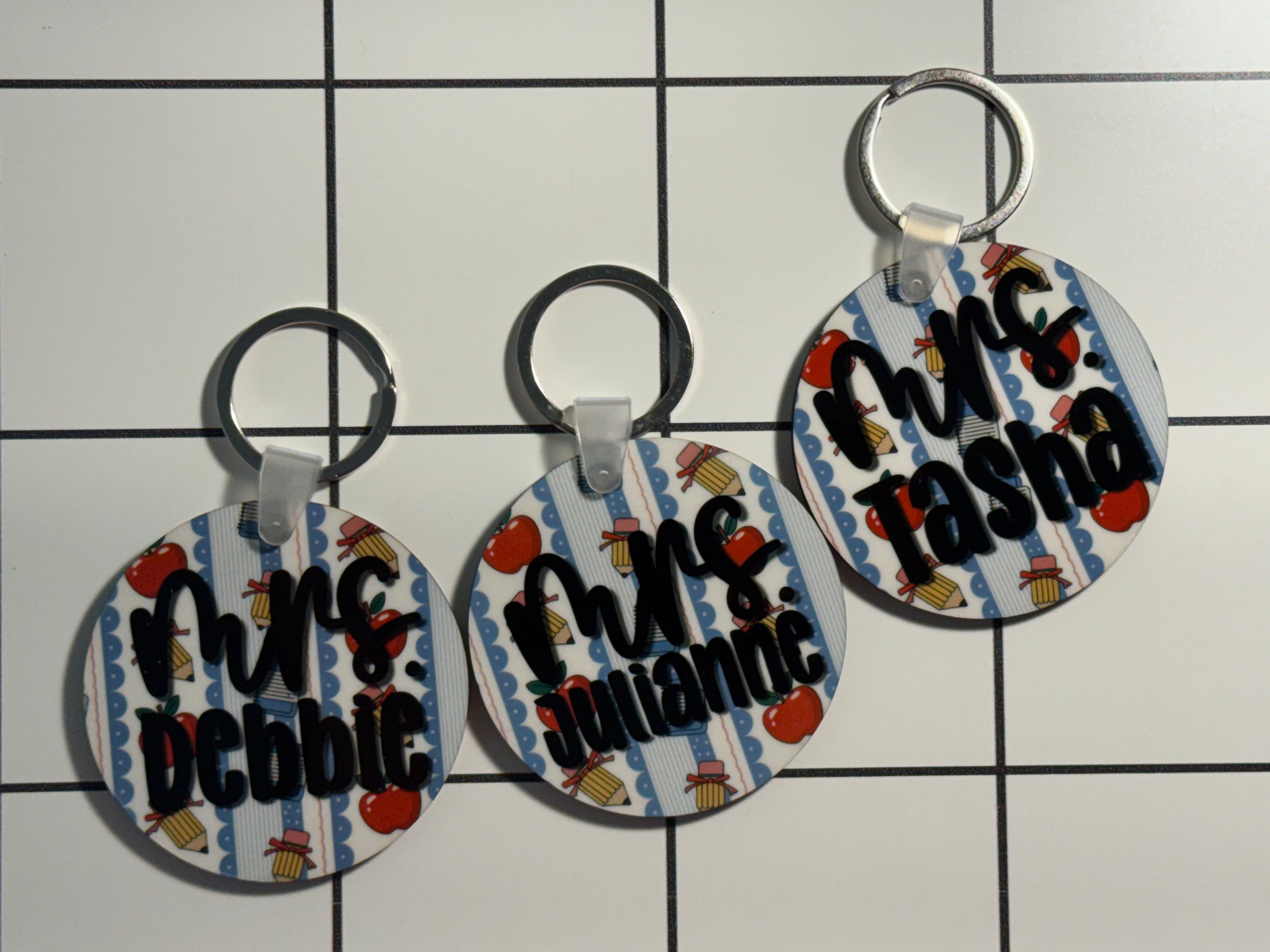 Custom 2.5" Round Keychain | Teacher Collection