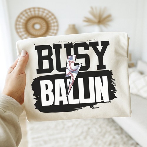 Baseball Busy Ballin | Kids Graphic Tshirt